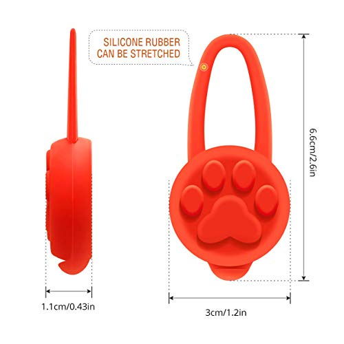 iPobie 5 Piezas Collar Perro Luz, Parpadeo Clip-On Perro Gato Collar Luces Colores Luz de Seguridad Luminoso de Noche Impermeable LED Luz Perro Led Pet Collar Luz para Mascota Gato