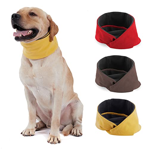 Irishom Bufanda para Perro Reversible Warm Circle Loop Bufanda Pet Cuello Calentador Polaina para Invierno