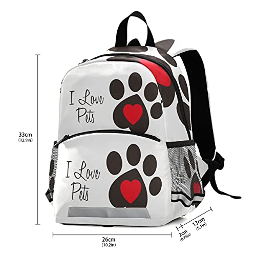 ISAOA - Mochila para niños con riendas para niños, niñas, animales, mascotas y mascotas con diseño de huellas y perros