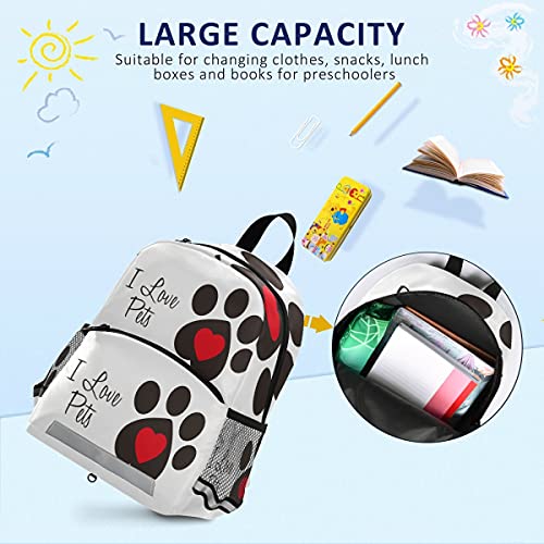 ISAOA - Mochila para niños con riendas para niños, niñas, animales, mascotas y mascotas con diseño de huellas y perros