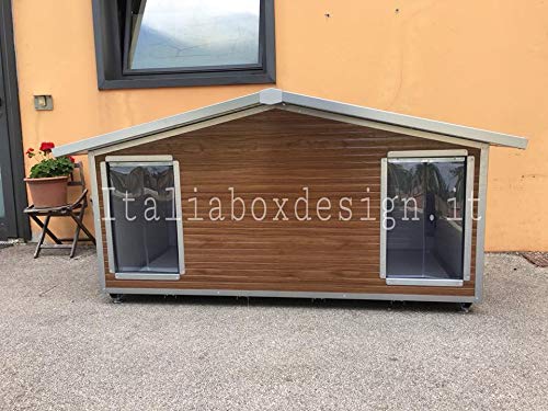 ITALIA BOX DESIGN Caseta doble para perros