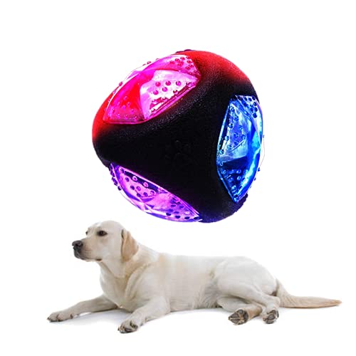 jaosn Pelota de juguete para perros, con luz LED y luz difusa de goma termoplástica de 7,6 cm (1 unidad)