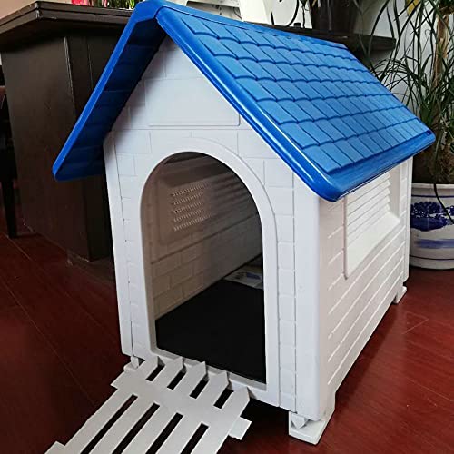 Jaula de Perro Casa de Perros Accesorios para Mascotas Grandes de la casa al Aire Libre Extracción removible Fácil de Instalar Ventilation Dog Cage Perreras (Color : Blue, Size : L820xW560xH710mm)