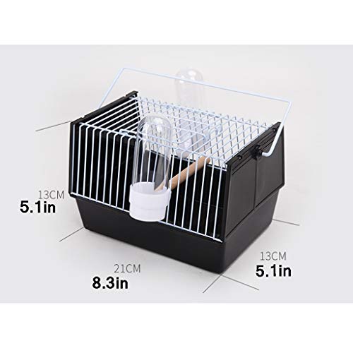 Jaula para Pájaro Jaula de pájaro, Transporte caja for pequeñas aves y pequeños animales, animal doméstico del cinturón de seguridad Titular llevan la manija Small Animal Transportador, 2 colores Paja