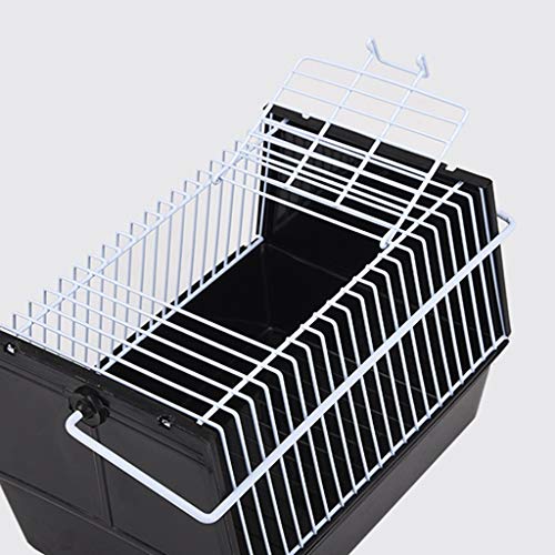 Jaula para Pájaro Jaula de pájaro, Transporte caja for pequeñas aves y pequeños animales, animal doméstico del cinturón de seguridad Titular llevan la manija Small Animal Transportador, 2 colores Paja