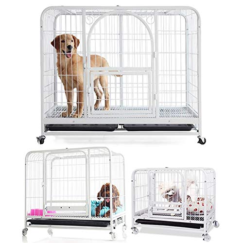 Jaula Perro Grande Transportin Para Perros De tamaño medio-grande perro pequeño perro de peluche perro Golden Retriever Samoko Corgi perro de mascota Jaula for perro, Material Hierro, resistente a rot