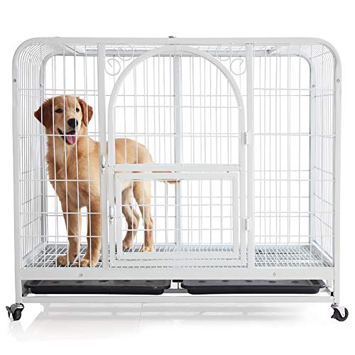 Jaula Perro Grande Transportin Para Perros De tamaño medio-grande perro pequeño perro de peluche perro Golden Retriever Samoko Corgi perro de mascota Jaula for perro, Material Hierro, resistente a rot