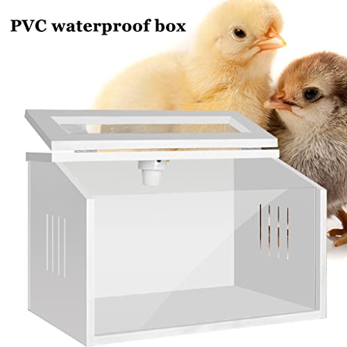 Jaulas Hábitat De Terrario De Reptiles, Rutin Pollo Loro Pollito Codorniz Pollito Patito Caja De Cría Tanque De Terrario, Caja De Escondite De Mamíferos (Color : Blanco, Size : 40x30x30cm)