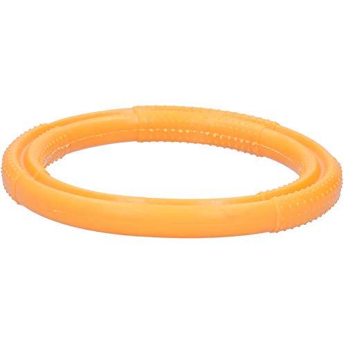 Jeanoko Anillo de masticación para perros con superficie de baches y dientes de perro, anillo de entrenamiento interactivo inofensivo para perros medianos y grandes (amarillo, grande)