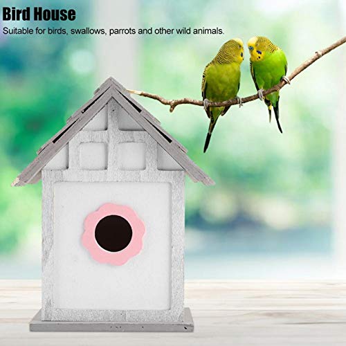 Jenngaoo Casita de Madera para pájaros, Casitas de Madera para Colgar al Aire Libre, casita para pájaros sin terminar para Pintar para colibríes, pájaros Azules, pinzones y pájaros cantores