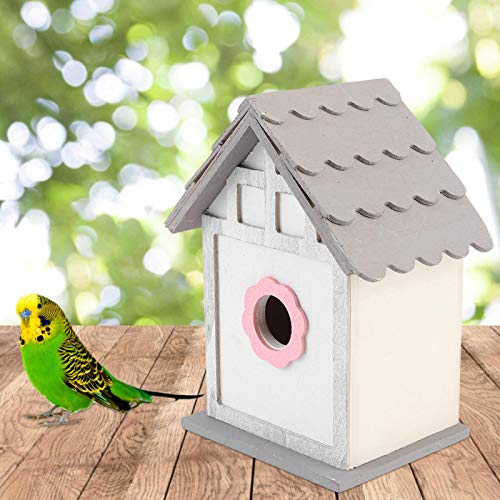 Jenngaoo Casita de Madera para pájaros, Casitas de Madera para Colgar al Aire Libre, casita para pájaros sin terminar para Pintar para colibríes, pájaros Azules, pinzones y pájaros cantores