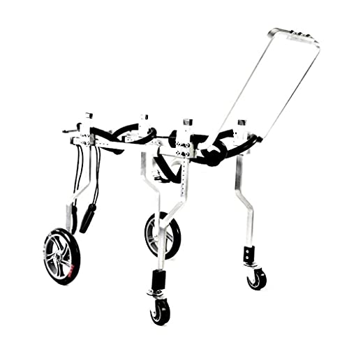 JHGF Silla De Ruedas para Perros Soporte Completo, Silla De Ruedas para Perros De 4 Ruedas para Perros Medianos, Soporte para La Espalda para Patas Traseras Discapacitadas Paseo para Perros Pequeño