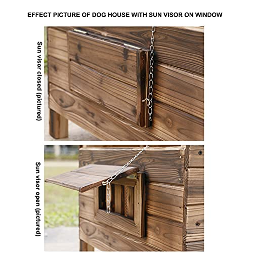 JHKGY Caseta De Madera para Perros - Al Aire Libre De La Cabaña De Troncos del Animal Doméstico,con Solapa De Puerta Placa Inferior Extraíble,para Animales Pequeños Medianos Grandes,XXL