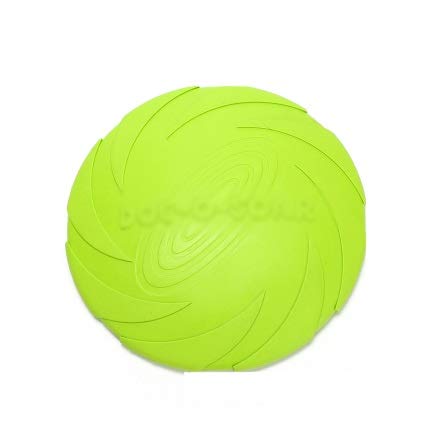 JIA Xing Perro Frisbee Perro Pastor Especial Frisbee Golden Retriever Entrenamiento de Juguete for Perros Soft Frisbee Soft Biting Pet Frisbee UFO Juguetes para Perros (Color : Green)