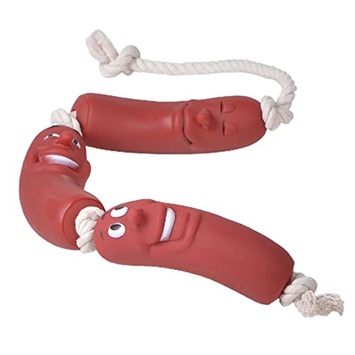 Jiacheng29_ Salchicha para Perros Juguetes Resistentes a la lágrima Salchicha Multifuncional Perro Interactivo Chew Juguetes para Perrito 3