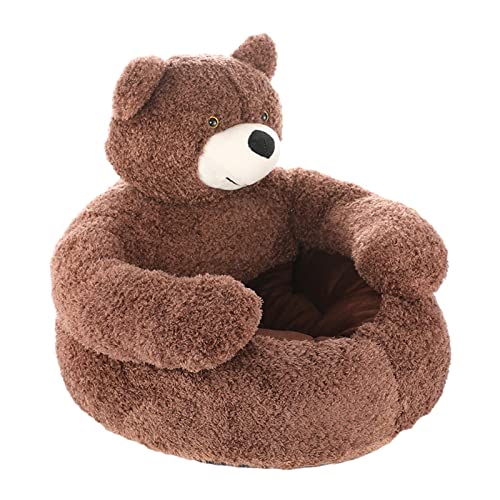 Jiangying Cama para Mascotas súper Suave, cálido Invierno Lindo Oso Abrazo Gato colchoneta para Dormir, Felpa Grande Cachorro Perros cojín sofá Comodidad Suministros para Mascotas para Gatos pequeños