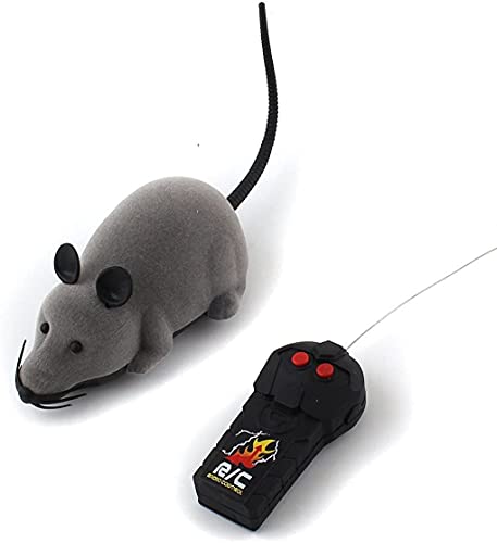 JIAXIN Ratón de Control Remoto Eléctrico Juguete para Gatos, Ratón miniatura de juguete, con Mando de Control Remoto, Juguete Rata Gato con Control Remoto Inalámbrico para Gatos Perros Mascotas