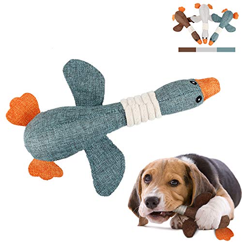 JMAHM Juguetes para mascotas de peluche para masticar juguetes de sonido para perros, flamenco, ganso salvaje, mordiendo a perro (ceniza de ganso)