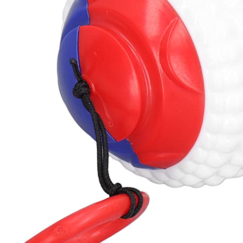 Juguete masticable para perros, pelota para lanzar mascotas, pelota interactiva para mascotas al aire libre con cordón retráctil para molar y masticar(blanche)