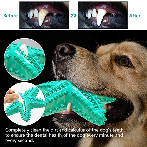 Juguete Molar para Mascotas Palillo para Masticar Perro, Cepillo de Dientes para Perros Limpiar Los Dientes Profundamente Resistente a Las Mordeduras de Goma Natural