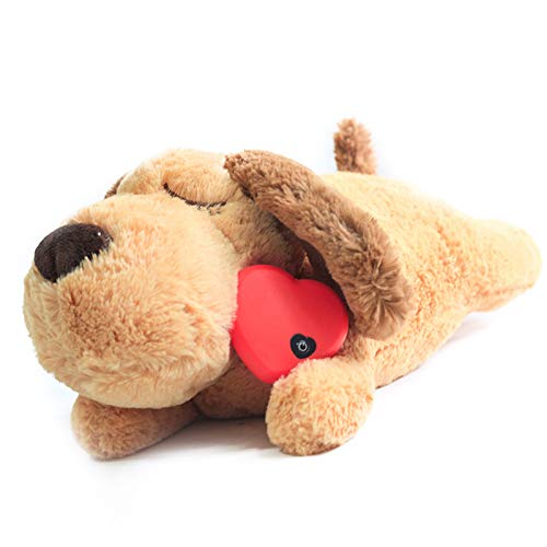 Juguete para cachorros con latido del corazón, animales de peluche, juguetes para perros para aliviar la ansiedad por separación, perros pequeños, alivio de la ansiedad, juguete de ayuda para dormir