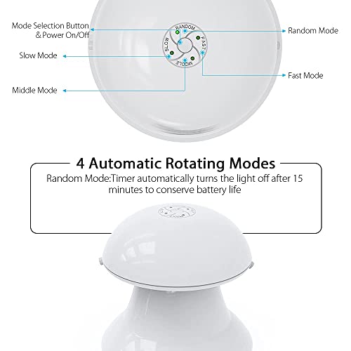 Juguete para Gatos 2 en 1 Luz giratoria automática Juguete de pluma interactivo Ejercicio seguro de entretenimiento con diseño de rotación de 360 ​​grados con cable de carga USB para gatos y perros