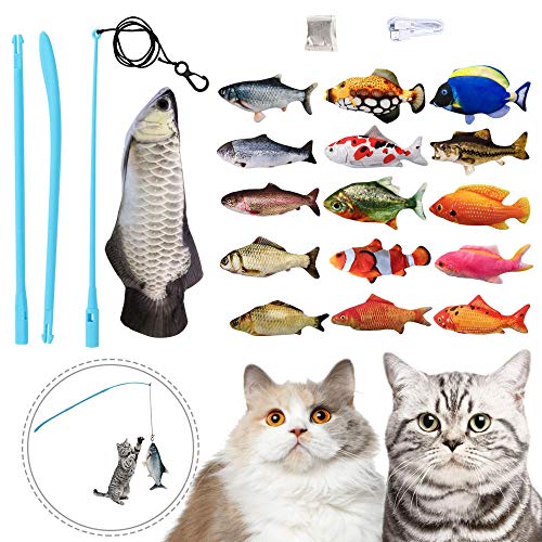 Juguete para Gatos, Pez, Carga Eléctrica USB, Simulación, Saltar Y Moverse, Pez, Gato, Juguete, Pequeño, Atún, Gato, Juguete Interactivo-Rainbow_Trout Fácil De Limpiar