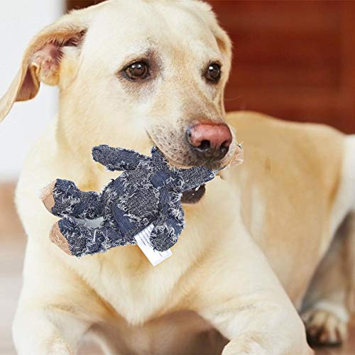 Juguete para Masticar Perro Azul con Forma de Oso púrpura Suave de Dibujos Animados, Juguete para Perro de Peluche, para Juguete para Perro, Mascota(Blue)