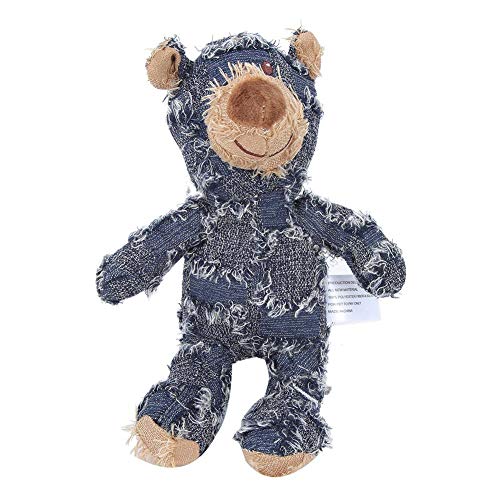 Juguete para Masticar Perro Azul con Forma de Oso púrpura Suave de Dibujos Animados, Juguete para Perro de Peluche, para Juguete para Perro, Mascota(Blue)