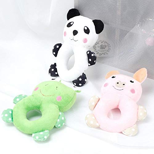 Juguetes de animales de peluche Ramoni para perros, juguetes interactivos para masticar rana conejito gatito de felpa juguetes para perros chillidos resistentes a mordeduras para perros pequeños