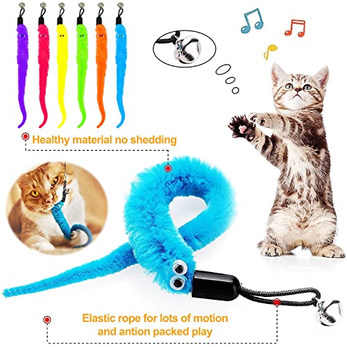 Juguetes Gatos,Pluma con Ventosa,Juguetes para Gatos con Campana,Para Gato Jugar Solo Juguetes Interior Gatitos,13 Piezas