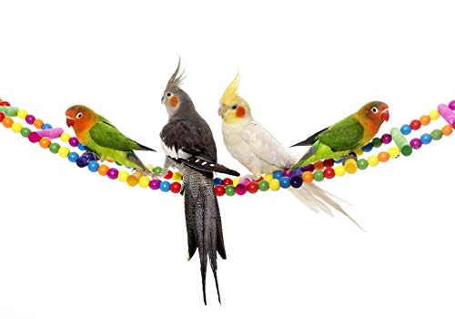 Juguetes para Masticar Loros, 10 Piezas Juguetes para Pájaros Accesorios, Juguete Colgante para Mascotas con Campanas, Columpios, Juguete de Masticación para Pequeños y Medianos Loros de Aves