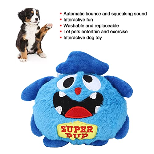 Juguetes Para Perros Chillones, Pelota Que Rebota, Juguetes Interactivos Para Perros, Entretenimiento Para Perros Para El Hogar(Superman azul)