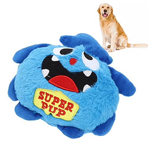 Juguetes Para Perros Chillones, Pelota Que Rebota, Juguetes Interactivos Para Perros, Entretenimiento Para Perros Para El Hogar(Superman azul)