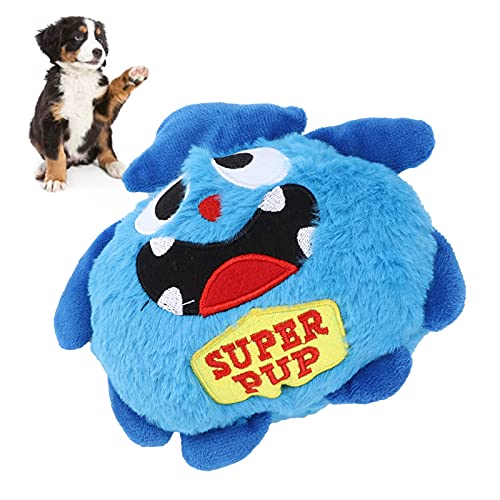 Juguetes Para Perros Chillones, Pelota Que Rebota, Juguetes Interactivos Para Perros, Entretenimiento Para Perros Para El Hogar(Superman azul)