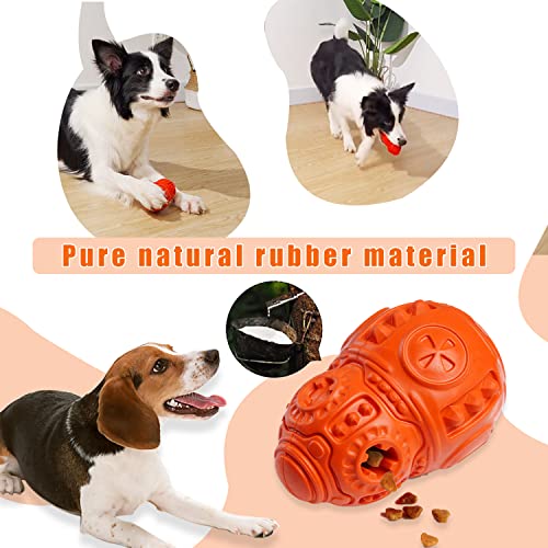 Juguetes para Perros, Juguete Perro Resistentes Pelota Perro Fuertes para Perros Grandes Pequeños Medianos Morder Interactivos Dispensador Comida (Rojo 2)