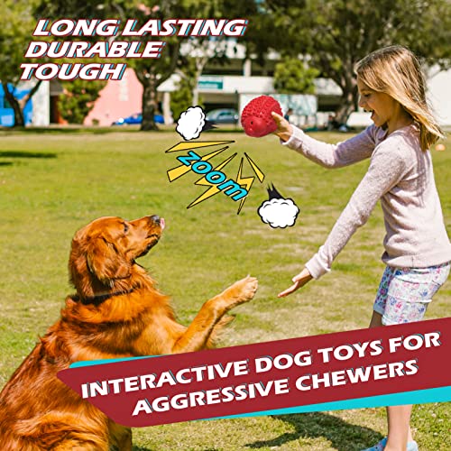 Juguetes para Perros, Juguetes para Perros Grandes, Juguetes Interactivos para Perros, Resistente, No Tóxica, Limpiar Los Dientes, Jugar, Entrenar