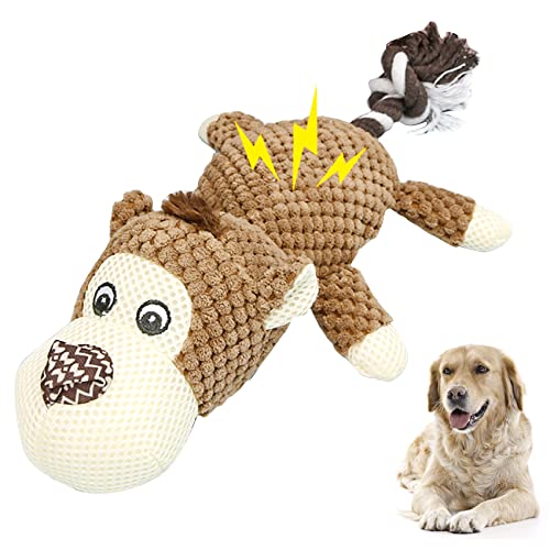 Juguetes para Perros, Juguetes Perro Peluche para Perros Durable Juguetes para Cachorros Pequeños Medianos Perros (Mono)