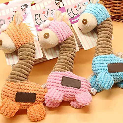 Juguetes para perros para perros pequeños, juguetes de peluche para perros, animales de jirafa, juguetes para perros chirriantes, juguetes para masticar cachorros, juguetes interactivos para perros