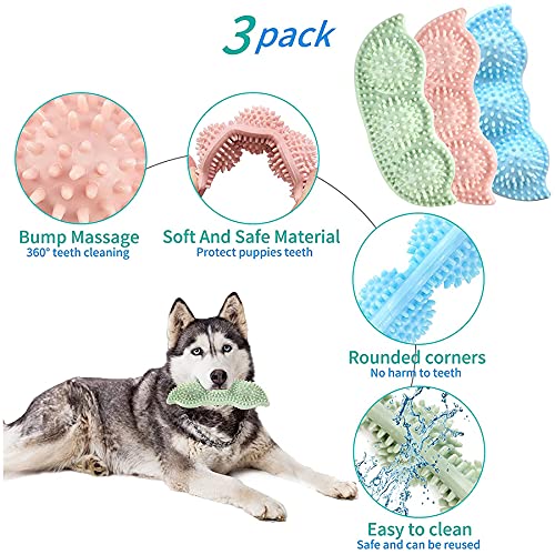 Juguetes para Perros,3 Piezas Juguetes Perro,Durable Juguete Masticable,Juguete para Morder para Perro,para Perros con Forma de Guisante Palo Molar