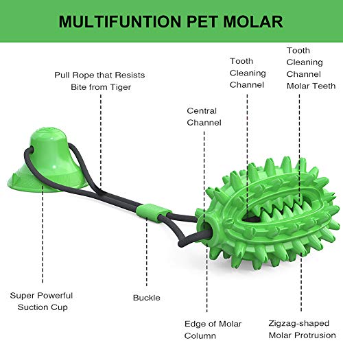 Juguetes Perro, Juguete Molar Multifuncional, Multifunction Pet Molar Bite Toy, Juguete Molar para Perros Hecho de Goma Termoplástica, Limpieza de Dientes con Función de Cuidado Dental para Perro