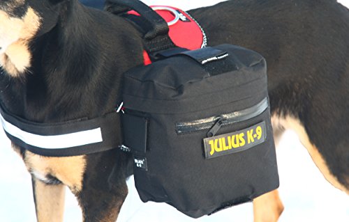 JULIUS-K9, 1622NT, Bolsos Laterales para K9-Powerharness, Negro, Tamaño 1-2