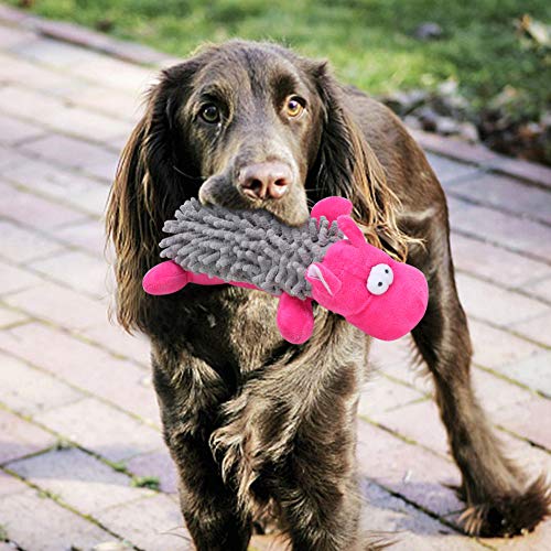 JUnYuKj 2 Piezas de Juguetes con Forma de Rana e hipopótamo, Juguetes de Peluche para Perros, Juguetes para Masticar, Juguetes interactivos adecuados para Mascotas