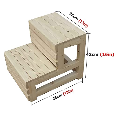 JW-YZJW Paso de escaleras de Mascotas de Madera portátil, escaleras de Mascotas para Perros, Gatos, Camas Altas, sofá, Ideal para Cachorro de Perros de Raza pequeña a Mediana, Gato