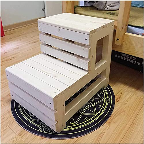 JW-YZJW Paso de escaleras de Mascotas de Madera portátil, escaleras de Mascotas para Perros, Gatos, Camas Altas, sofá, Ideal para Cachorro de Perros de Raza pequeña a Mediana, Gato