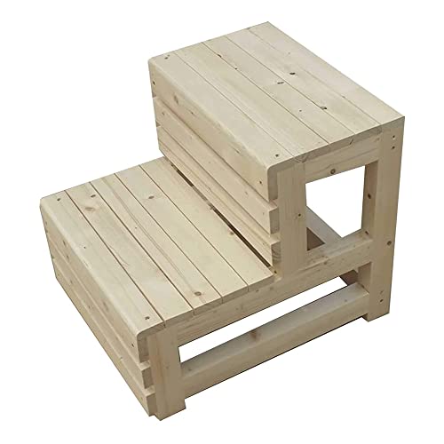 JW-YZJW Paso de escaleras de Mascotas de Madera portátil, escaleras de Mascotas para Perros, Gatos, Camas Altas, sofá, Ideal para Cachorro de Perros de Raza pequeña a Mediana, Gato