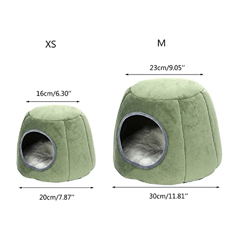 JYDQM Cama para Dormir Hamster Hedgehog Nest de Invierno Pequeño Pet Pet CALIFICA Cava Cava CASA CASA Fleece CUSIÓN Ocultar Juguete (Color : B, Size : Small)