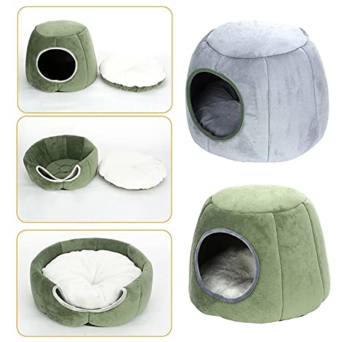 JYDQM Cama para Dormir Hamster Hedgehog Nest de Invierno Pequeño Pet Pet CALIFICA Cava Cava CASA CASA Fleece CUSIÓN Ocultar Juguete (Color : B, Size : Small)