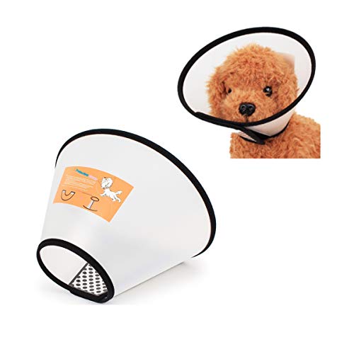 JZK Cono de Mascota plástico Cono de recuperación para Perros y Gatos, Collar Isabelino para Curar heridas para Mascotas, Circunferencia del Cuello: 26-33 cm