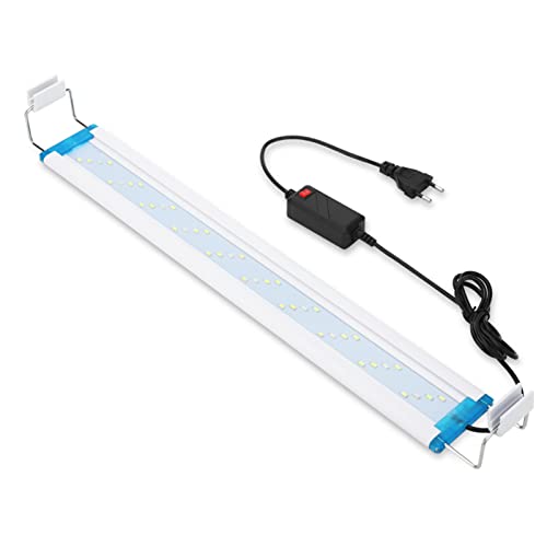 Kabxhueo Luz Delgada LED Acuario Plantado con Luz Azul, Blanco y Rojo, Lámpara LED con Soporte Ajustable para Peceras Resistente al Agua Luz Iluminación LED para Acuarios Plantados,12w